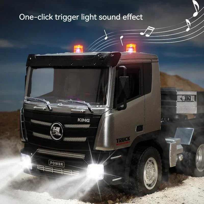 Huina 1318 1:24 RC Unit+Trailer Truck Flatbed 2.4G RC Articulated Toy Gift