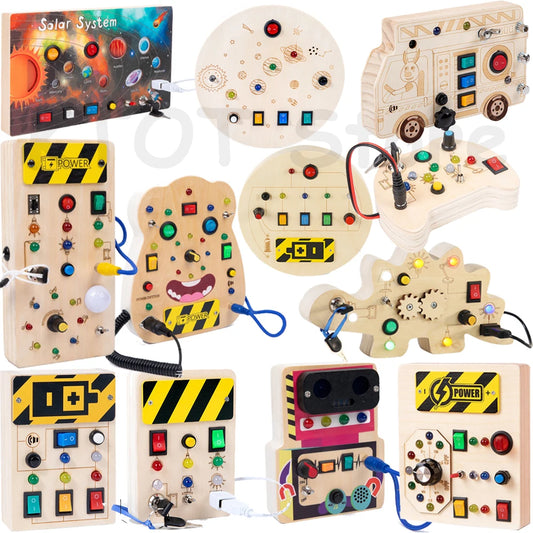 Montessori Busy Board LED Circuit Autism Sensory Cognitive Skill & Fine Motor Toy