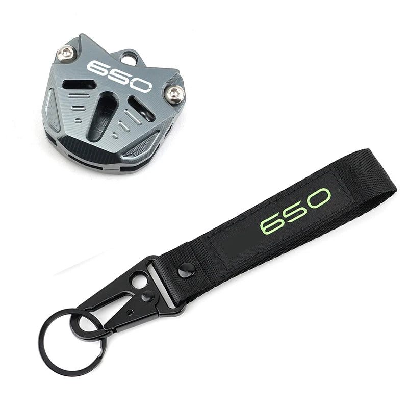 CNC Motorcycle Key Shell Cover & Keychain for Kawasaki Z650 Ninja 650 2017-2025