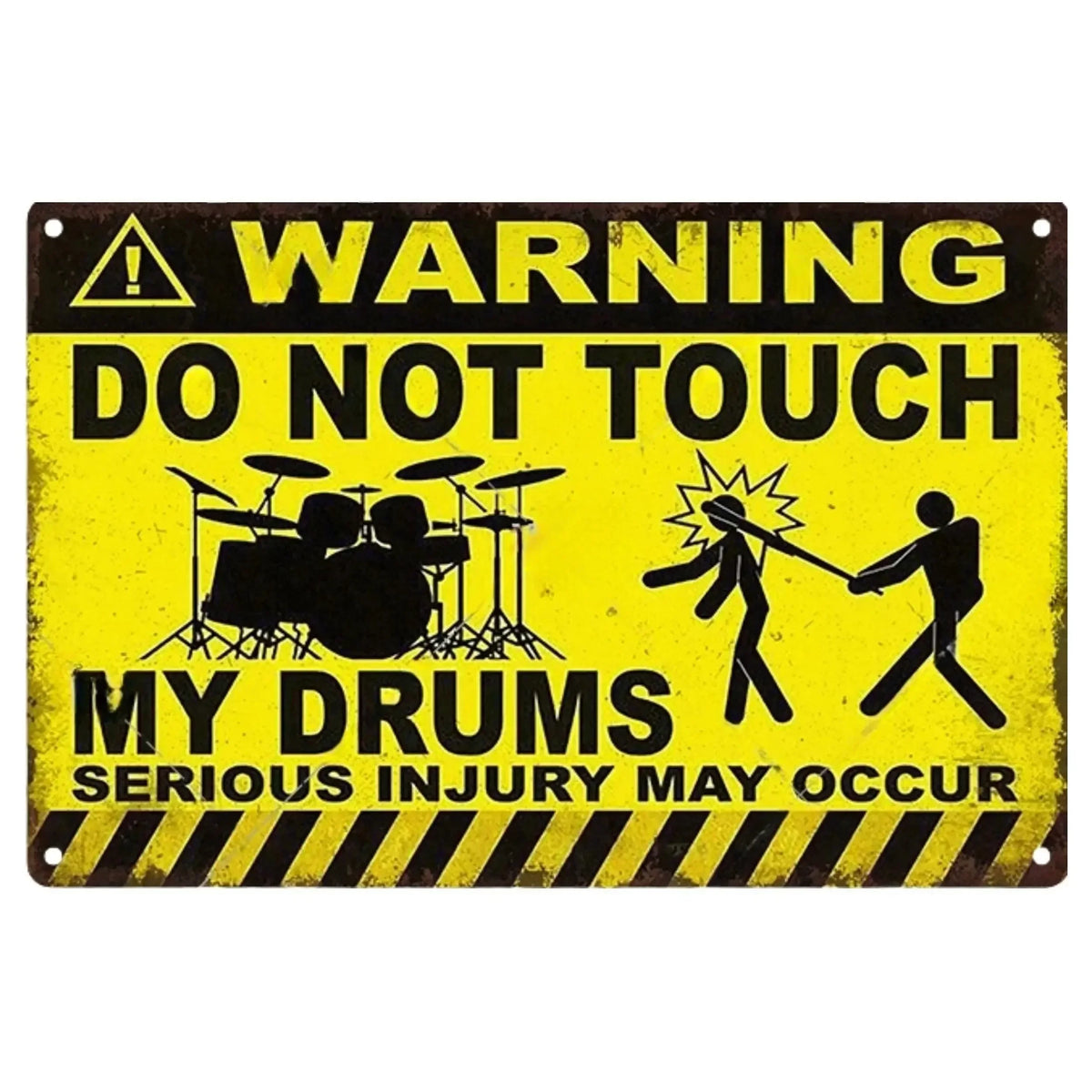 Vintage Caution Notice Zone Keep out Metal Sign, Danger, Mancave, Garage, Gift