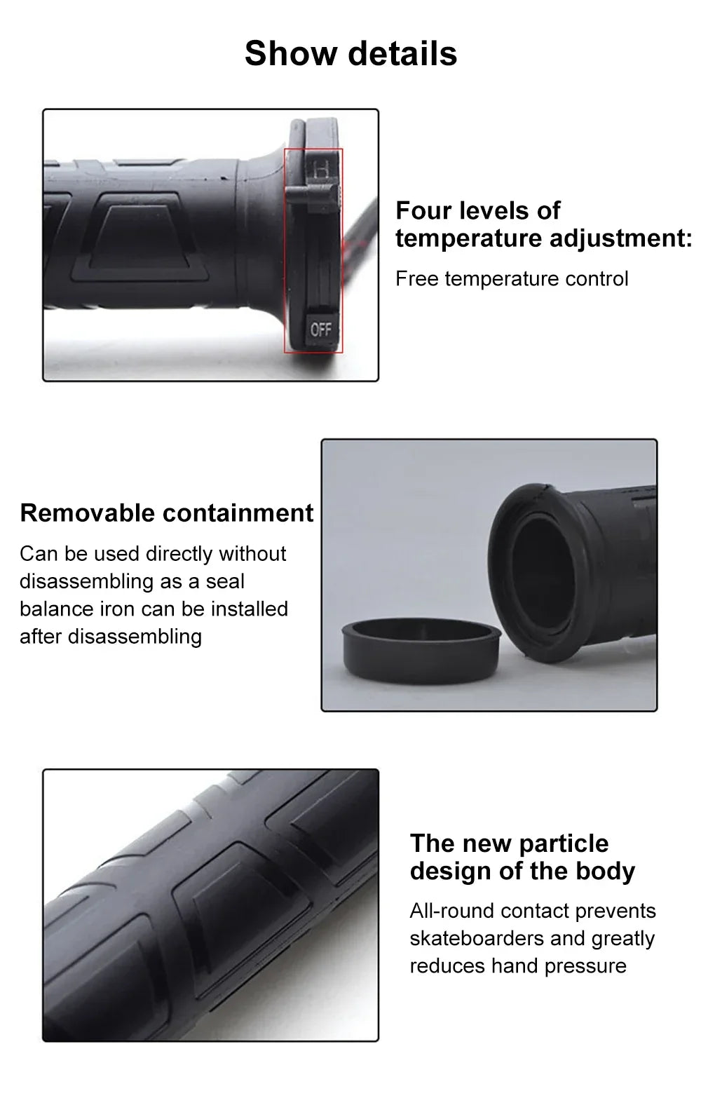 Motorcycle Heated Grips 22mm BMW Universal 12v Comfort adjustable heat levels