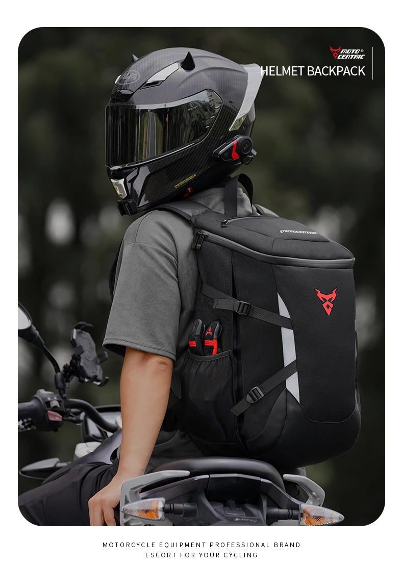 28L Motorcycle Backpack Waterproof Helmet Bag Travel Knapsack Touring luggage