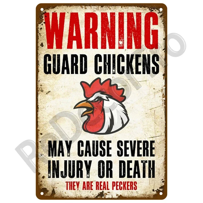 Warning Danger Beware Metal Sign,  Home Wall Decor Bar, Club, Man Cave Gift