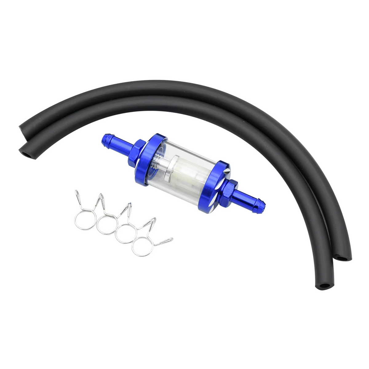 Motorcycle 8mm CNC Fuel Filter Glass Hose Kit ATV Dirt Bike Universal