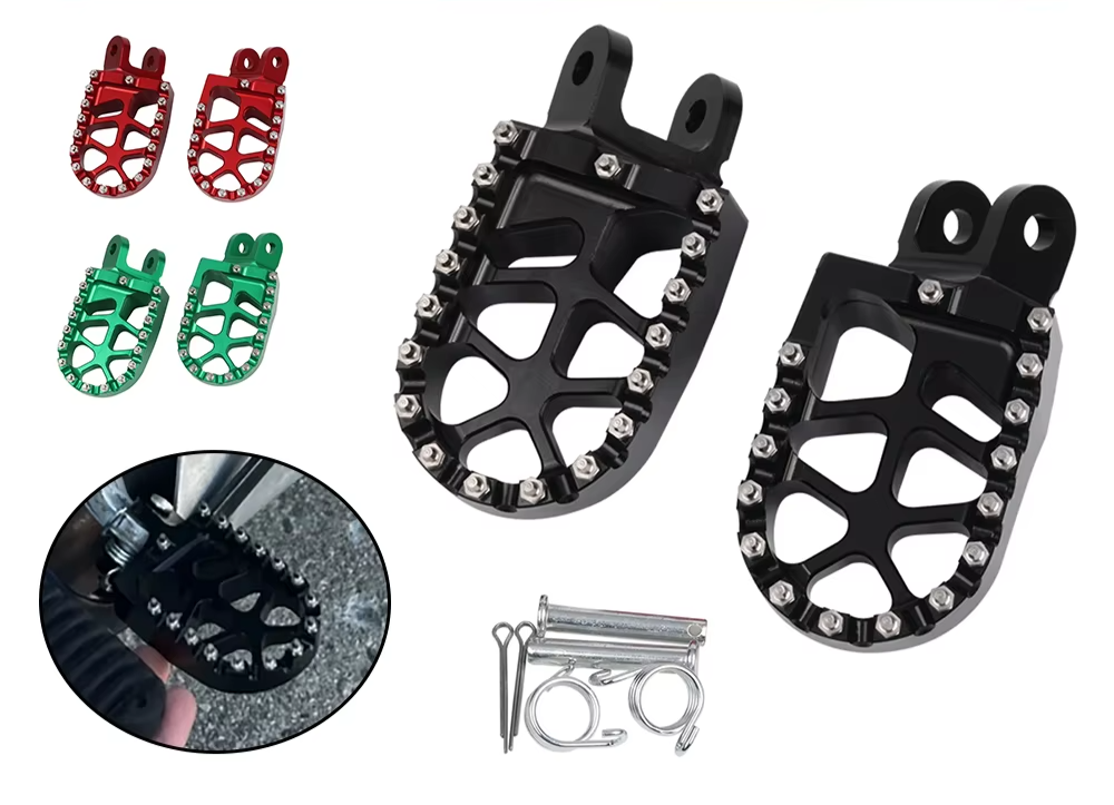 CNC Foot Pegs For Honda Africa Twin XRV650 XRV750 1988-2003 Footrests