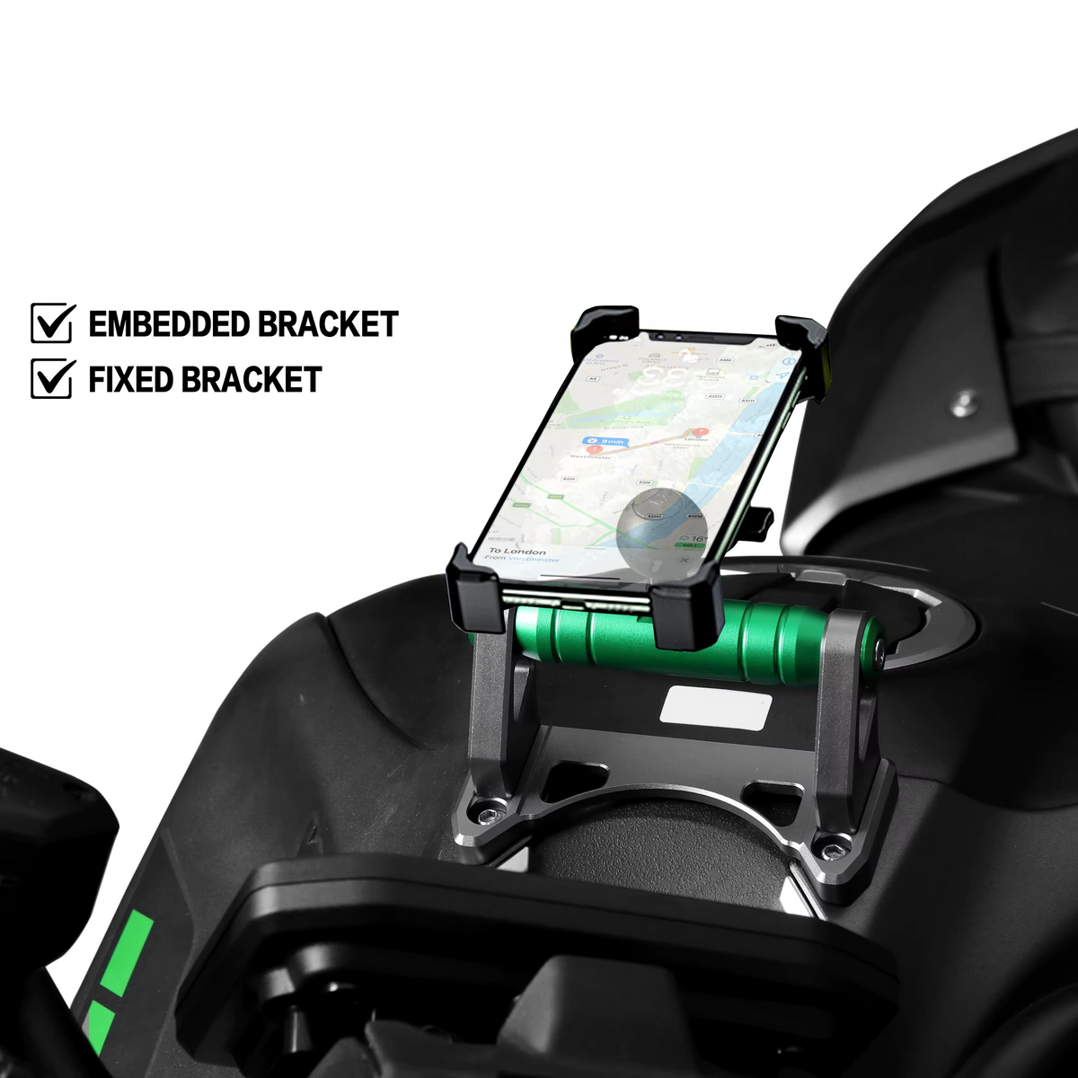 Kawasaki Z900 Z900 SE 2017-2026 Front Phone GPS Mount Holder Bracket Black