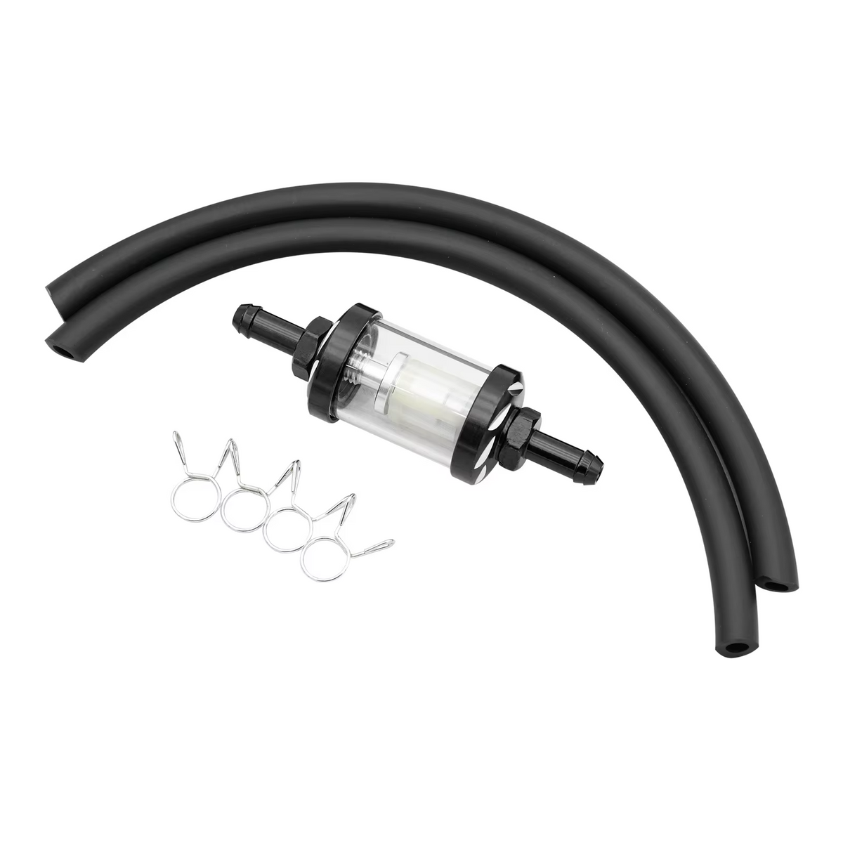 Motorcycle 8mm CNC Fuel Filter Glass Hose Kit ATV Dirt Bike Universal