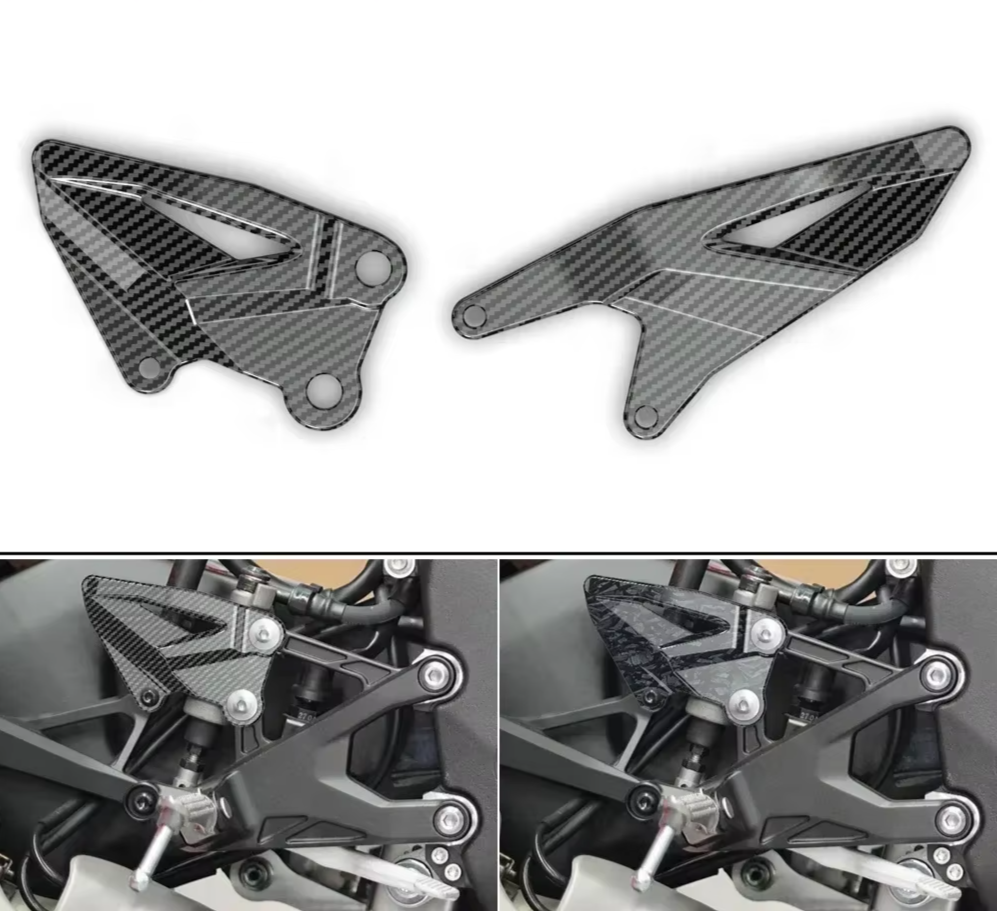 Yamaha R1 R1M 2015-2024 Carbon look Foot Pedal Heel Guard Plates Decoration Set