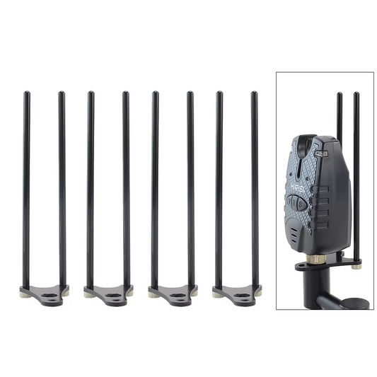 4x Carp Fishing Snag Bar Ears Aluminium Bite Alarm Anti-Fall Windproof Tackle