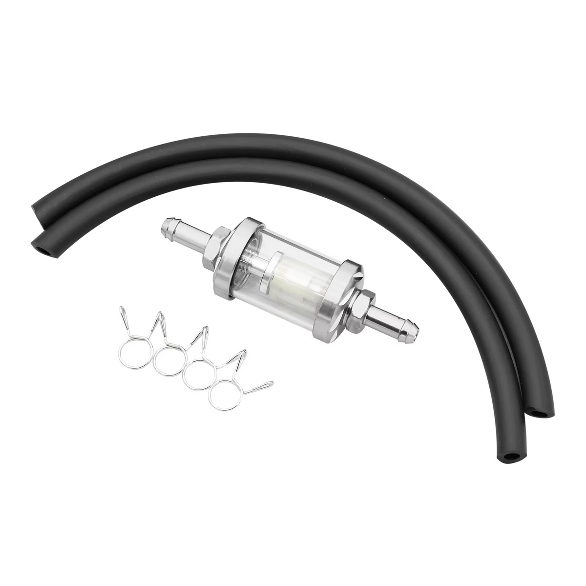 Motorcycle 8mm CNC Fuel Filter Glass Hose Kit ATV Dirt Bike Universal