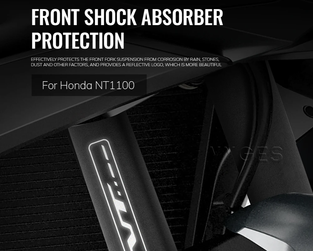 Honda NT1100 Fork Shock Cover Protectors Dust Suspension Sleeves Reflective