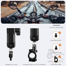 2x Adventure mirrors Yamaha Motorcycle Ram arm 360deg adjustable Folding