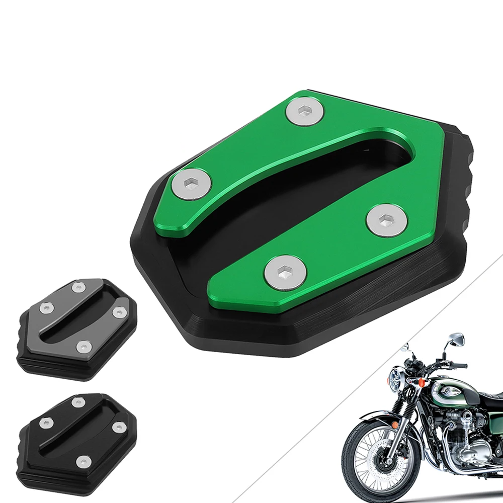 Kawasaki W800 W650 W400 Kickstand Extension Pad  2019-2023 CNC Plate side stand