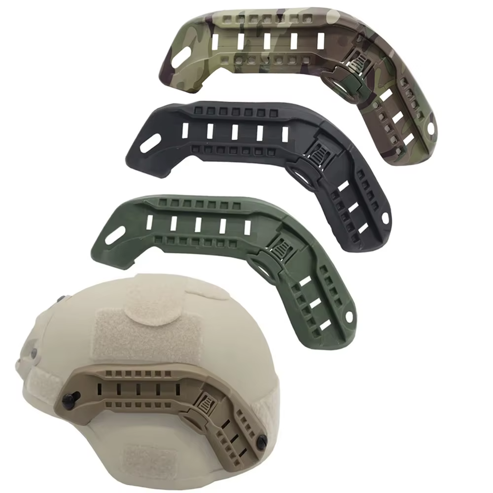 Tactical Helmet Side Rail Mount Kit ABS Airsoft Guide Rail Set