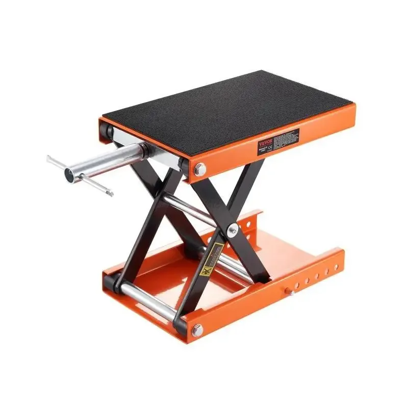 Motorcycle Scissor Lift Jack Stand 500kg Wide Deck Adjustable Garage Repair Tool