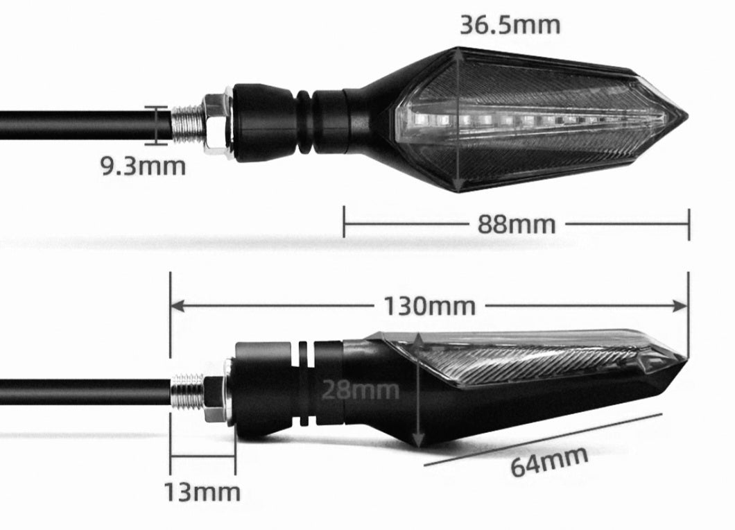 Universal Motorcycle LED Turn Signal Sequential Flowing Flash Indicator Lights